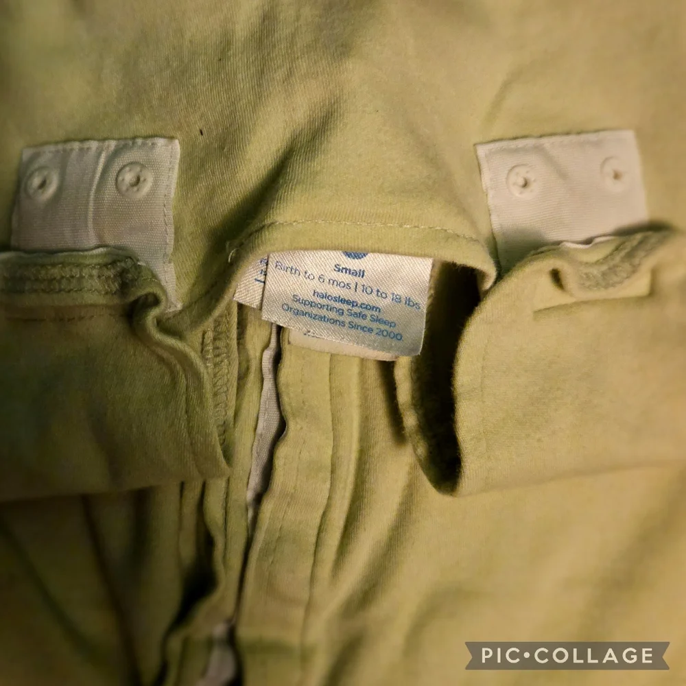 Halo 0-6m Small Sleep Sack 3-way Swaddle Embroidered Green Wearable Blanket